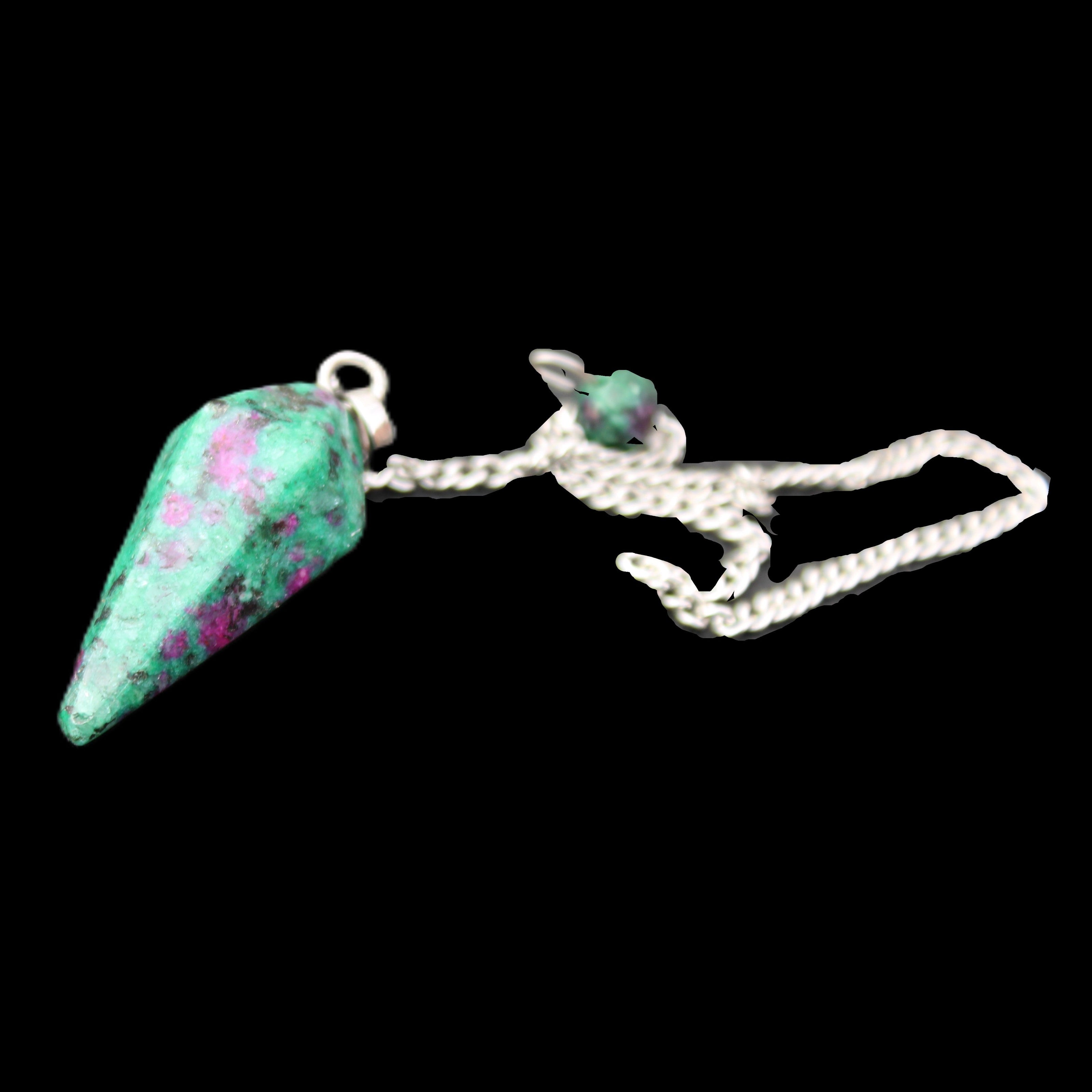 Zoisite pendulum 30mm 9g in sunlight - Rocks and Things Store