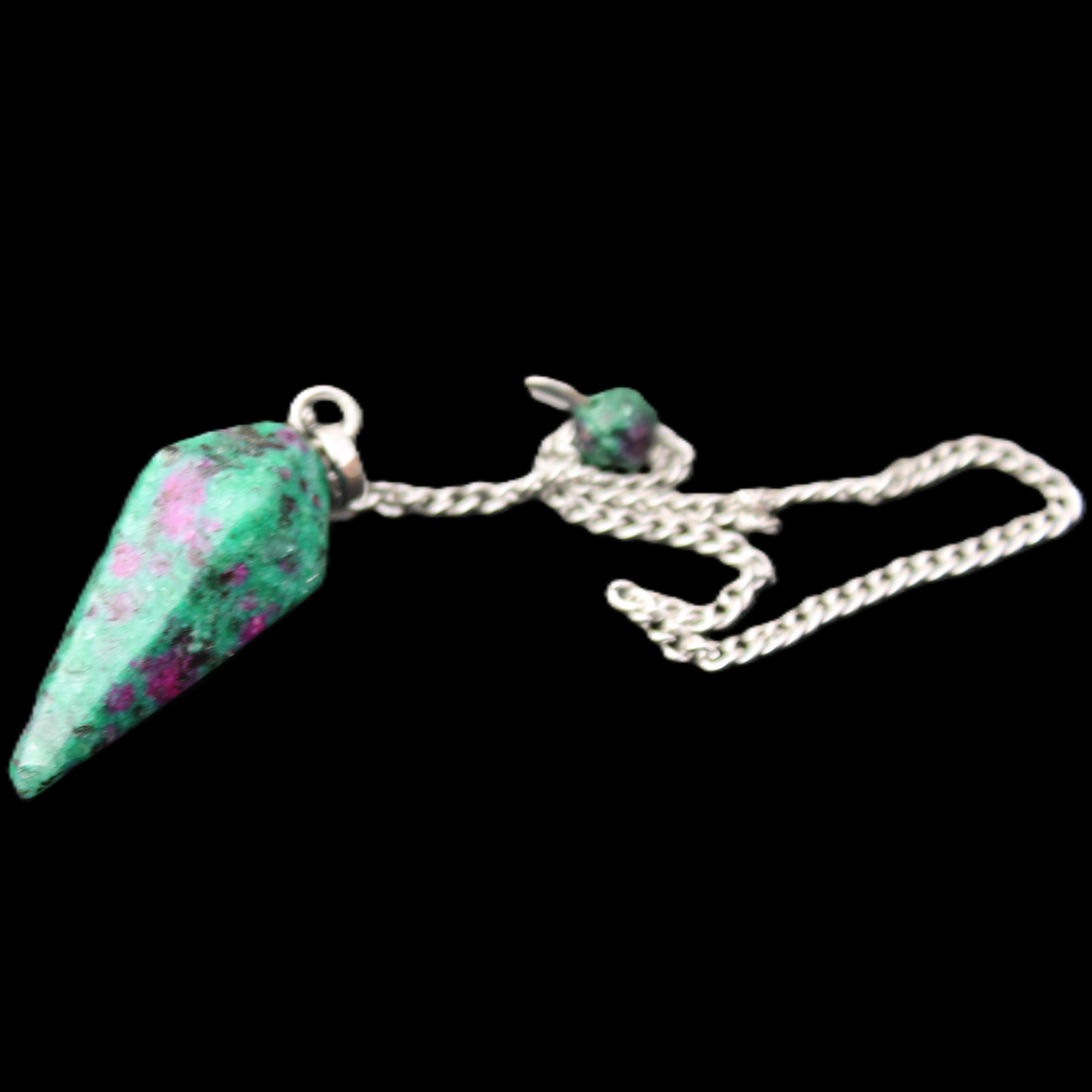 Zoisite pendulum 30mm 9g in sunlight - Rocks and Things Store