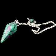 Zoisite pendulum 30mm 9g in sunlight - Rocks and Things Store