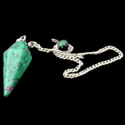 Zoisite pendulum 30mm 9g in sunlight - Rocks and Things Store