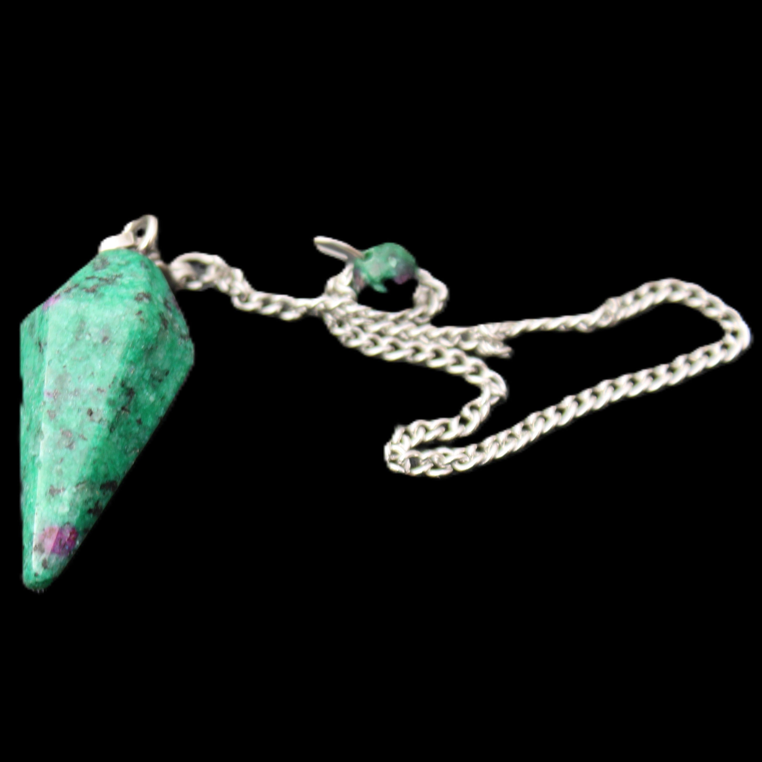 Zoisite pendulum 30mm 9g in sunlight - Rocks and Things Store