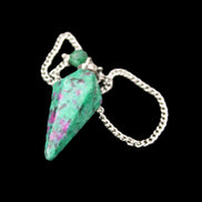 Zoisite pendulum 30mm 9g in sunlight - Rocks and Things Store