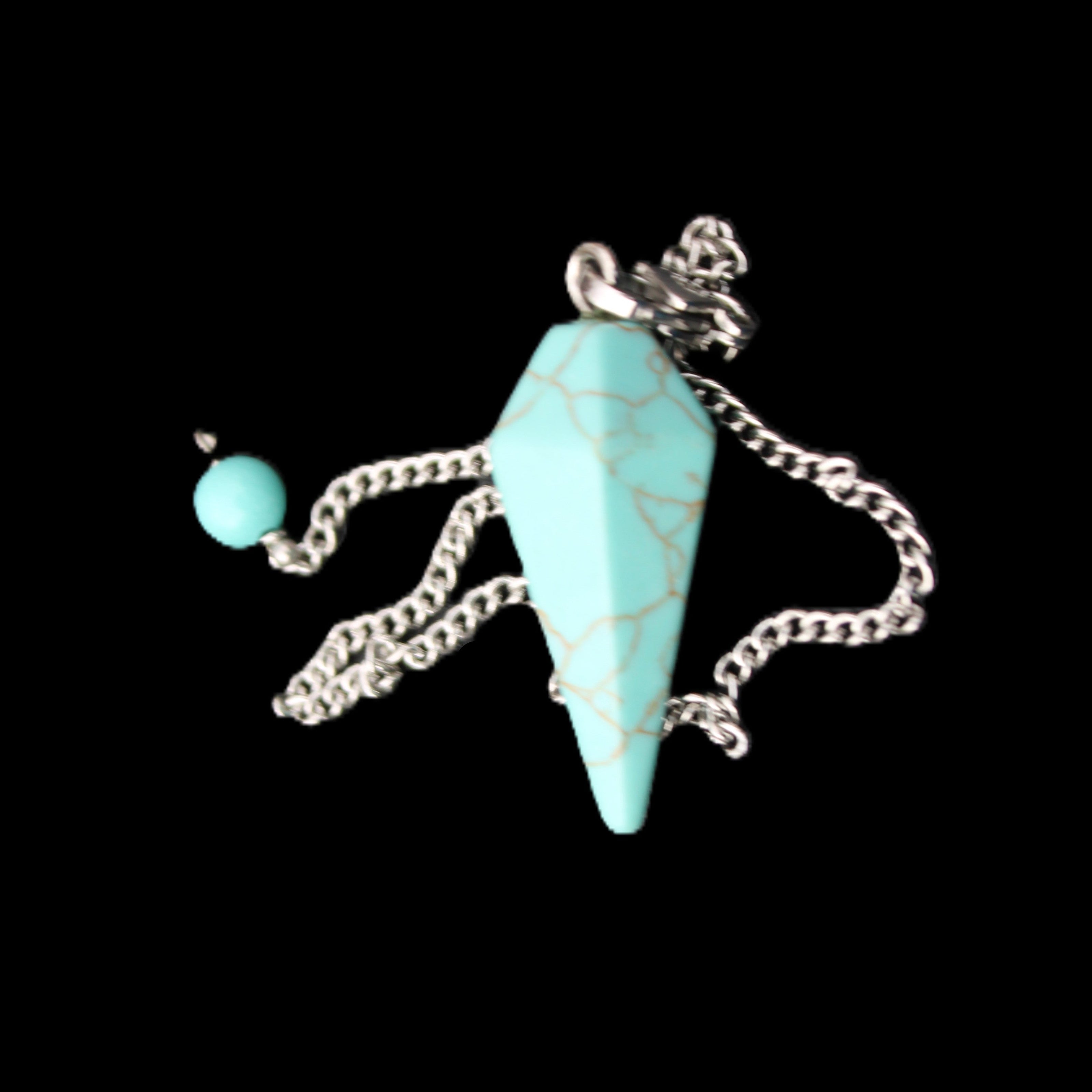 Dyed Turquoise pendulum 32mm 7g in sunlight - Rocks and Things Store
