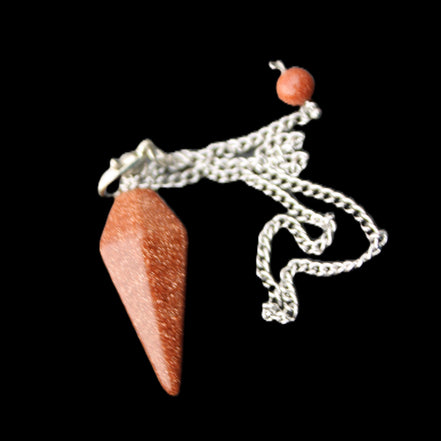 Goldstone pendulum 33mm 8g in sunlight - Rocks and Things Store