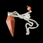 Goldstone pendulum 33mm 8g in sunlight - Rocks and Things Store