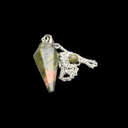 Unakite pendulum 33mm 10g in sunlight - Rocks and Things Store