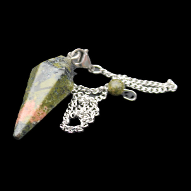 Unakite pendulum 33mm 10g in sunlight - Rocks and Things Store