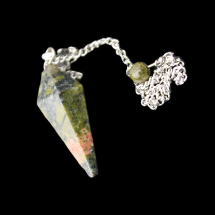 Unakite pendulum 33mm 10g in sunlight - Rocks and Things Store