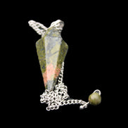 Unakite pendulum 33mm 10g in sunlight - Rocks and Things Store