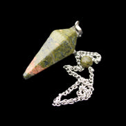Unakite pendulum 33mm 10g in sunlight - Rocks and Things Store