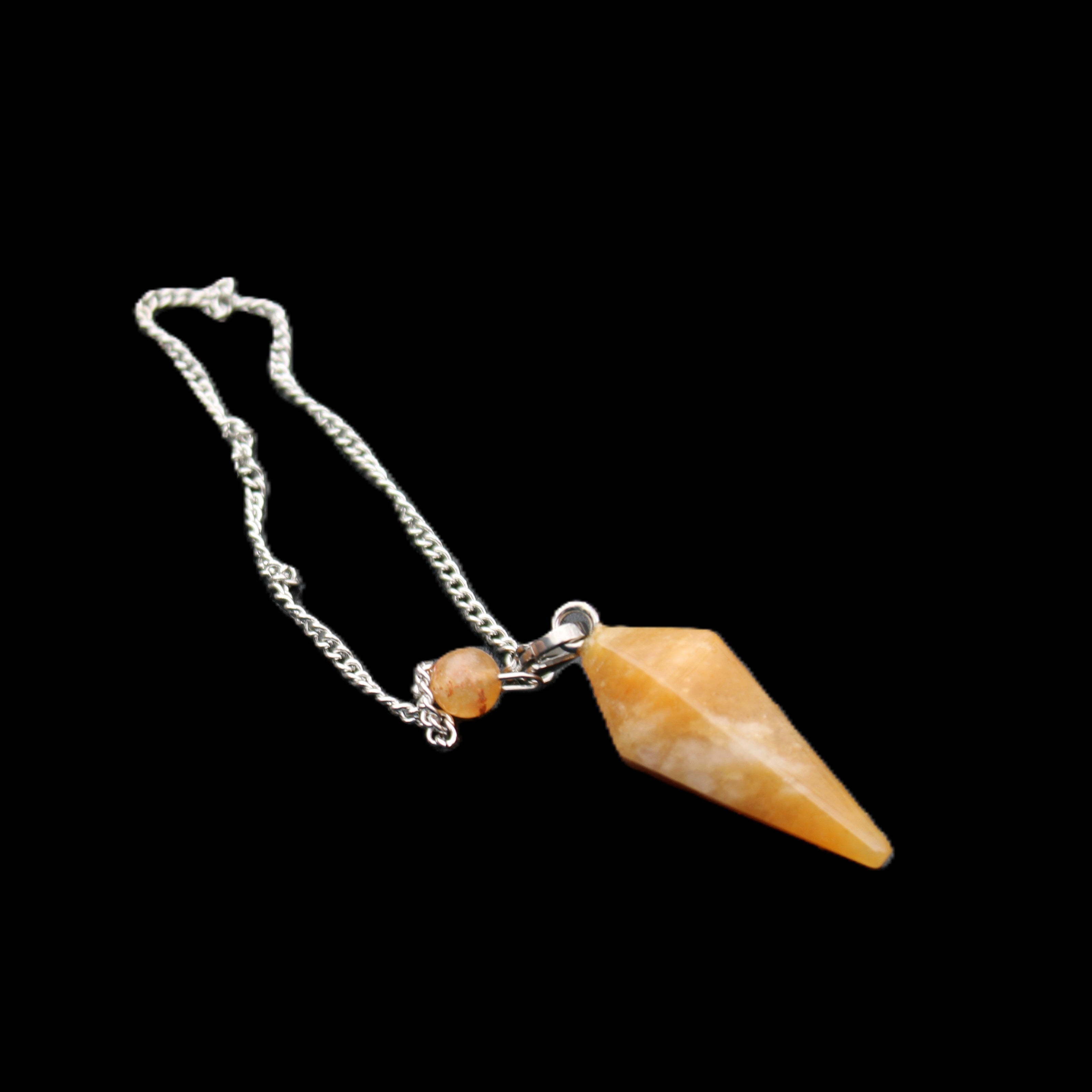 Yellow Aventurine pendulum 32mm 9g in sunlight - Rocks and Things Store