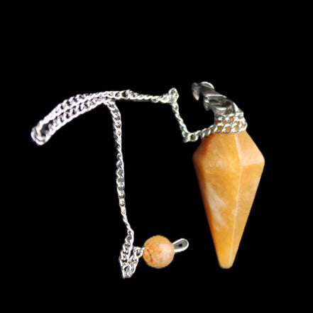 Yellow Aventurine pendulum 32mm 9g in sunlight - Rocks and Things Store