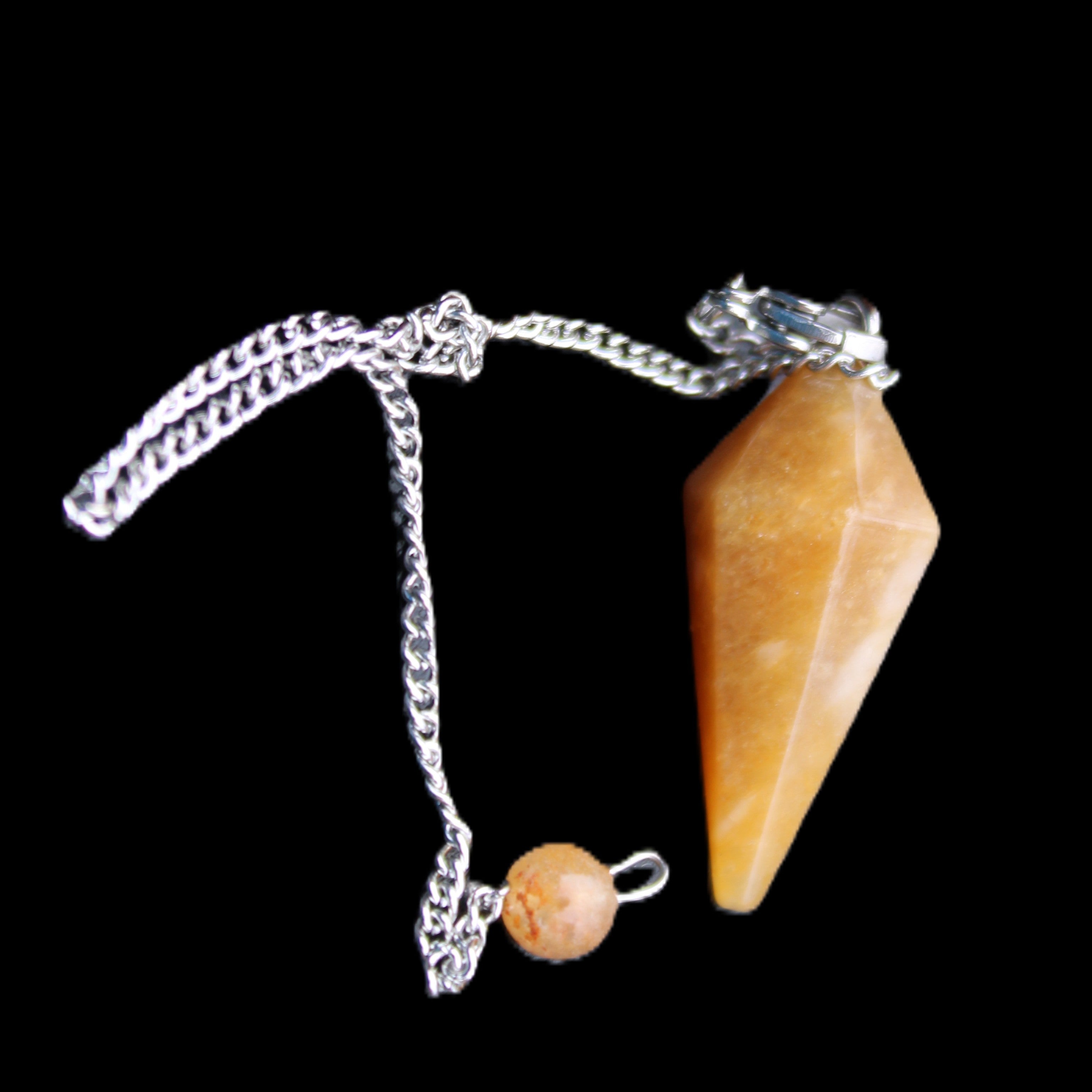 Yellow Aventurine pendulum 32mm 9g in sunlight - Rocks and Things Store