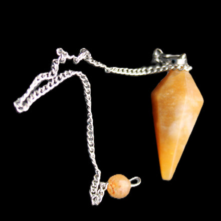 Yellow Aventurine pendulum 32mm 9g in sunlight - Rocks and Things Store