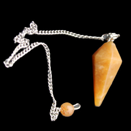 Yellow Aventurine pendulum 32mm 9g in sunlight - Rocks and Things Store