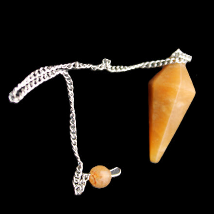 Yellow Aventurine pendulum 32mm 9g in sunlight - Rocks and Things Store