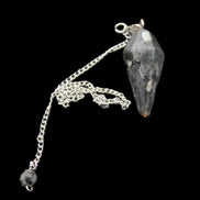 Indigo Gabbro pendulum 34mm 10g in sunlight - Rocks and Things Store