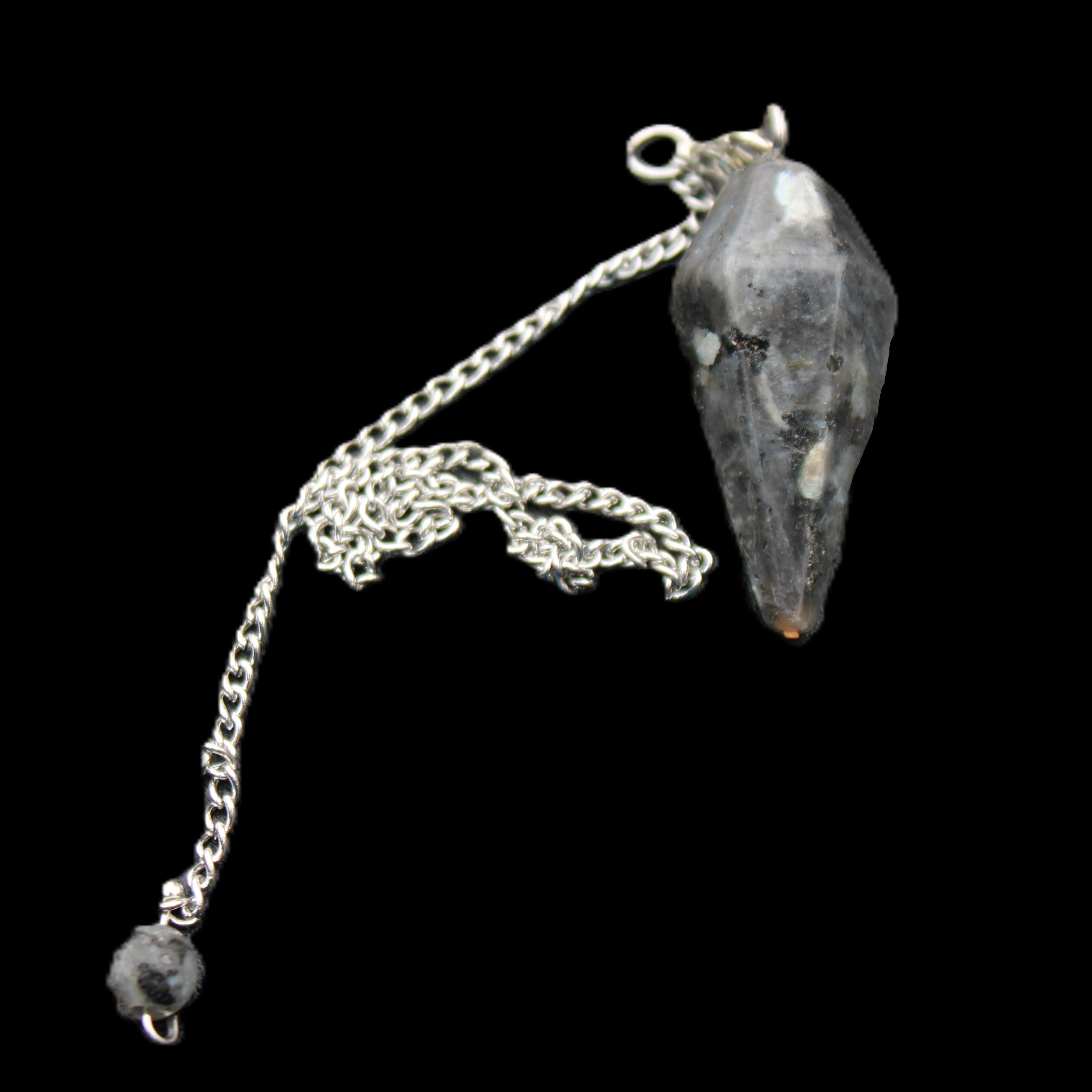 Indigo Gabbro pendulum 34mm 10g in sunlight - Rocks and Things Store