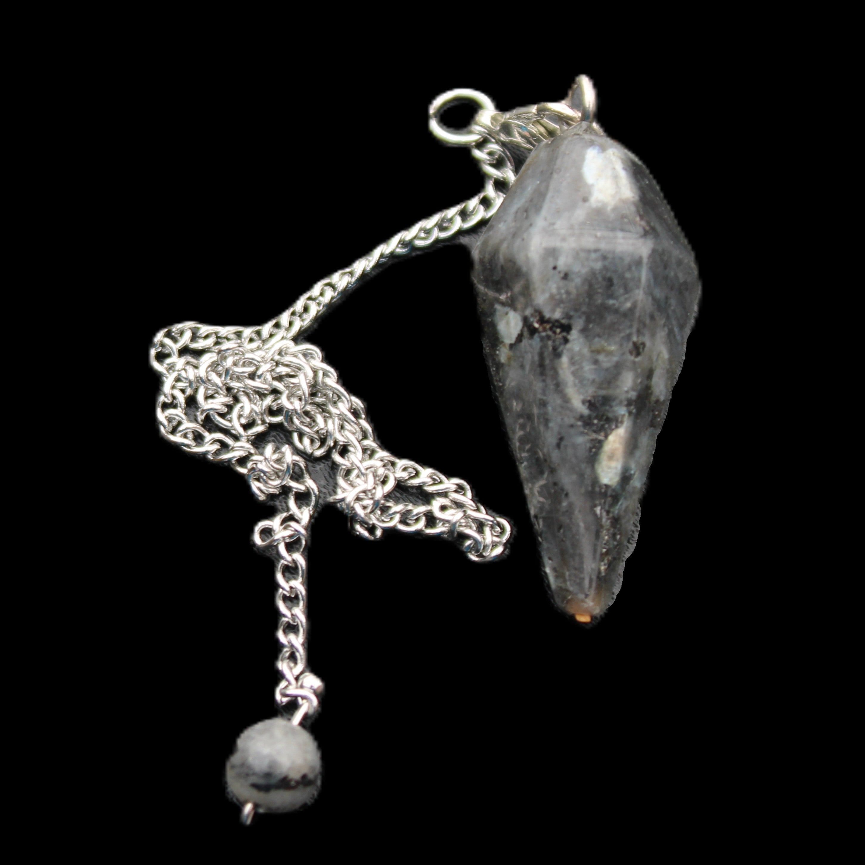 Indigo Gabbro pendulum 34mm 10g in sunlight - Rocks and Things Store