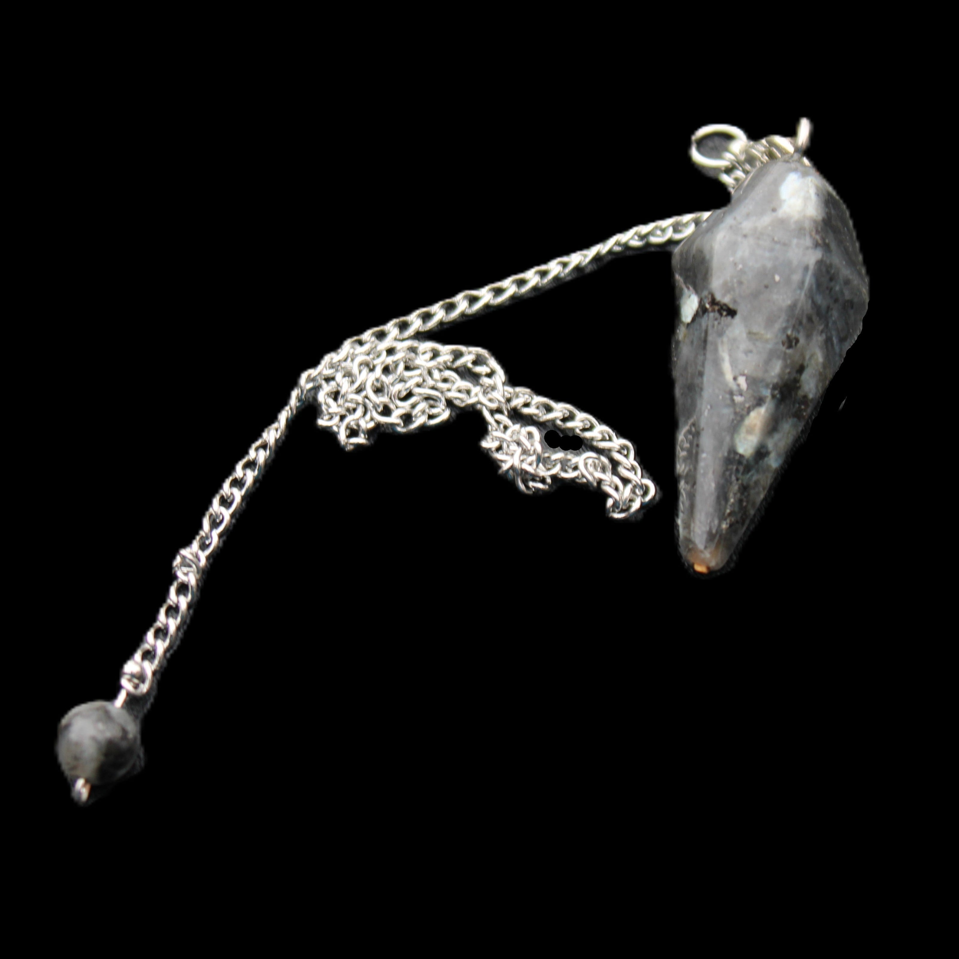 Indigo Gabbro pendulum 34mm 10g in sunlight - Rocks and Things Store
