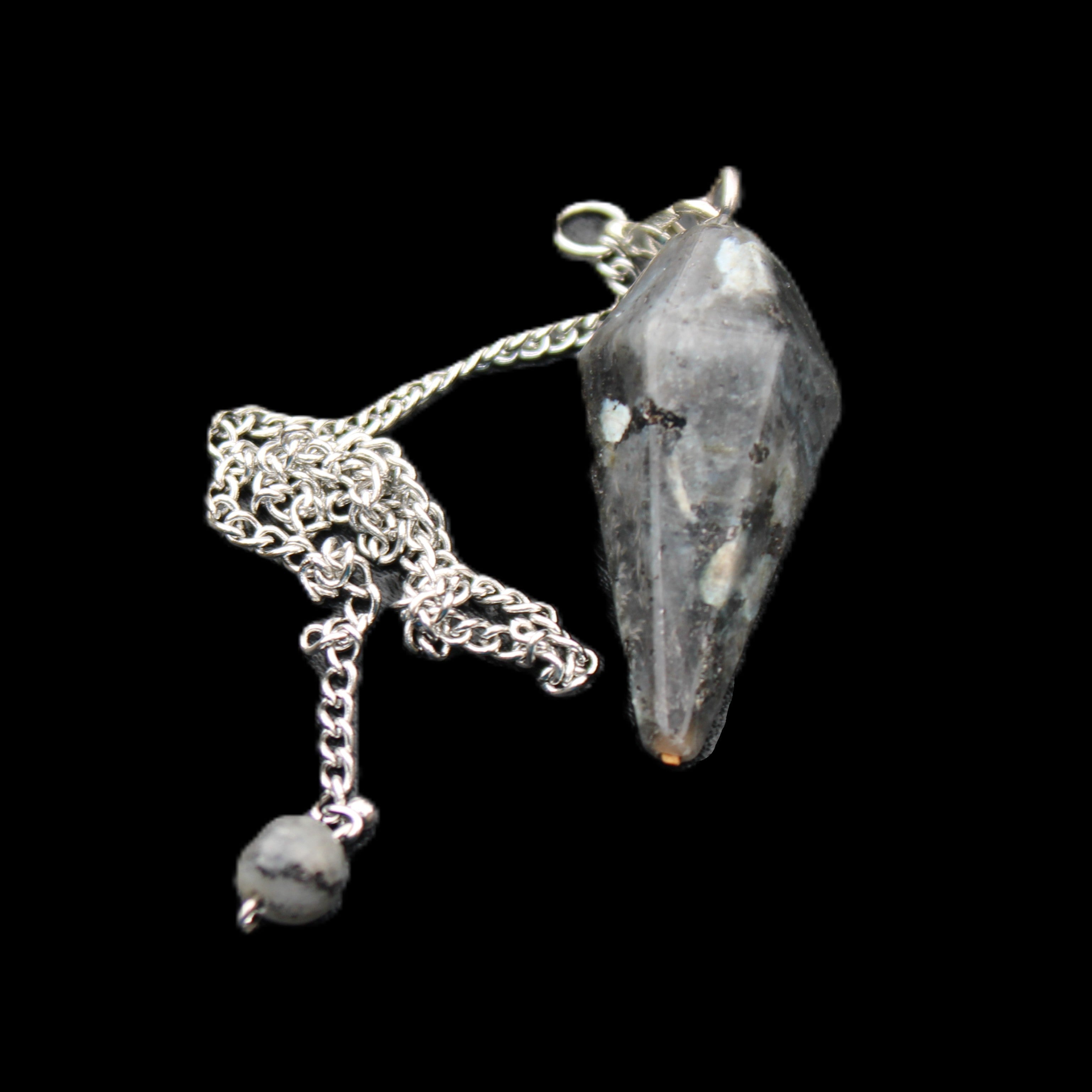 Indigo Gabbro pendulum 34mm 10g in sunlight - Rocks and Things Store