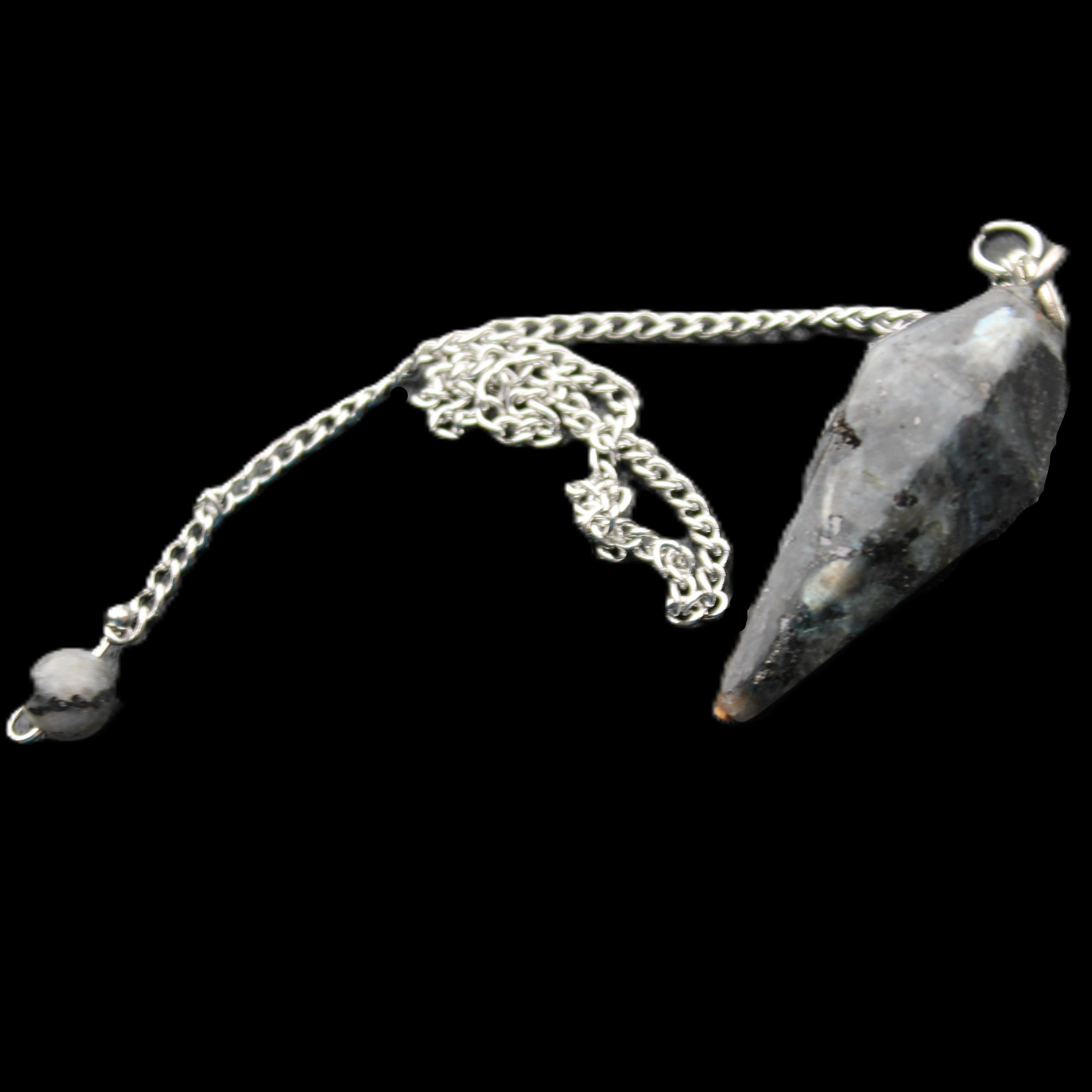 Indigo Gabbro pendulum 34mm 10g in sunlight - Rocks and Things Store