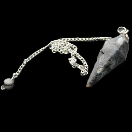 Indigo Gabbro pendulum 34mm 10g in sunlight - Rocks and Things Store