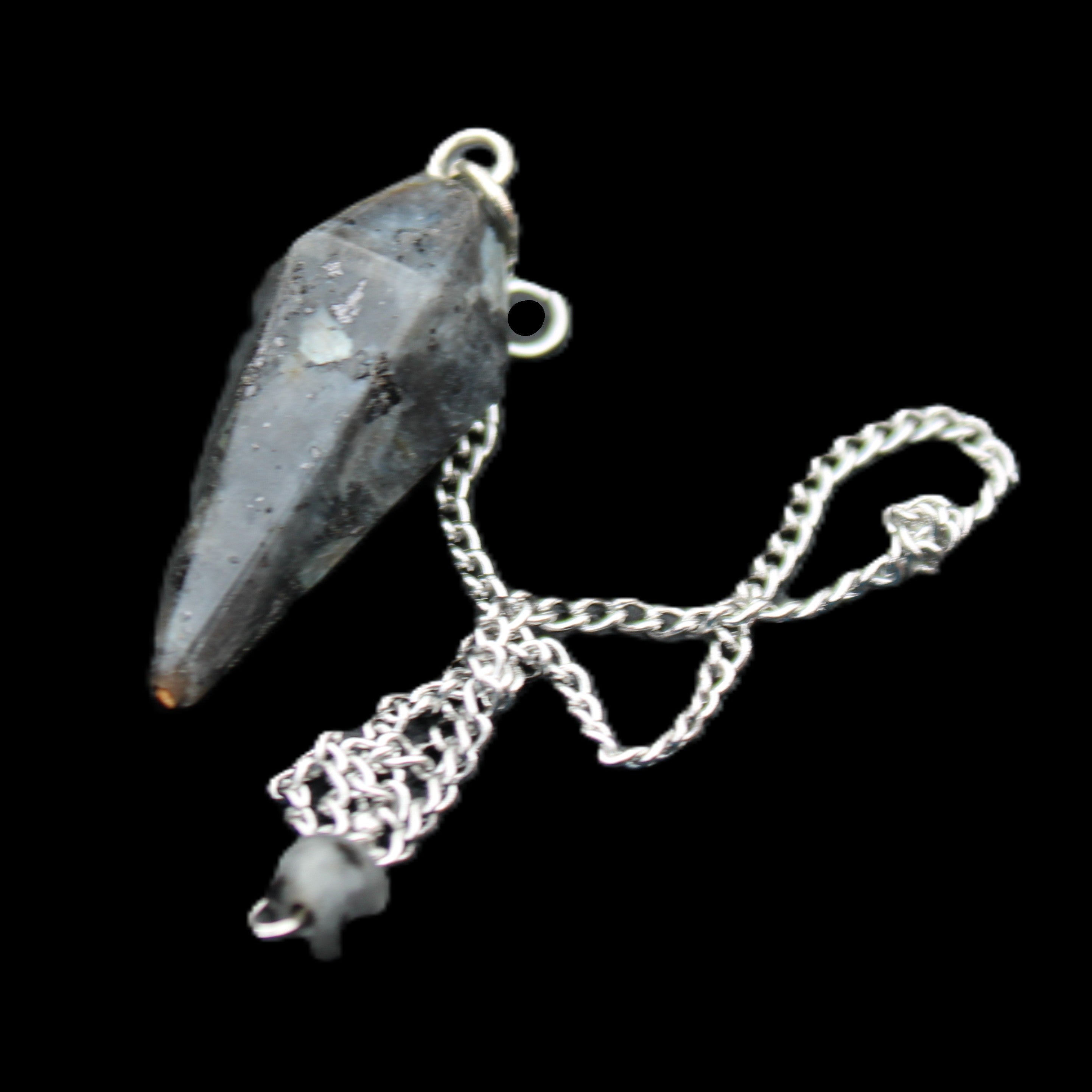 Indigo Gabbro pendulum 34mm 10g in sunlight - Rocks and Things Store