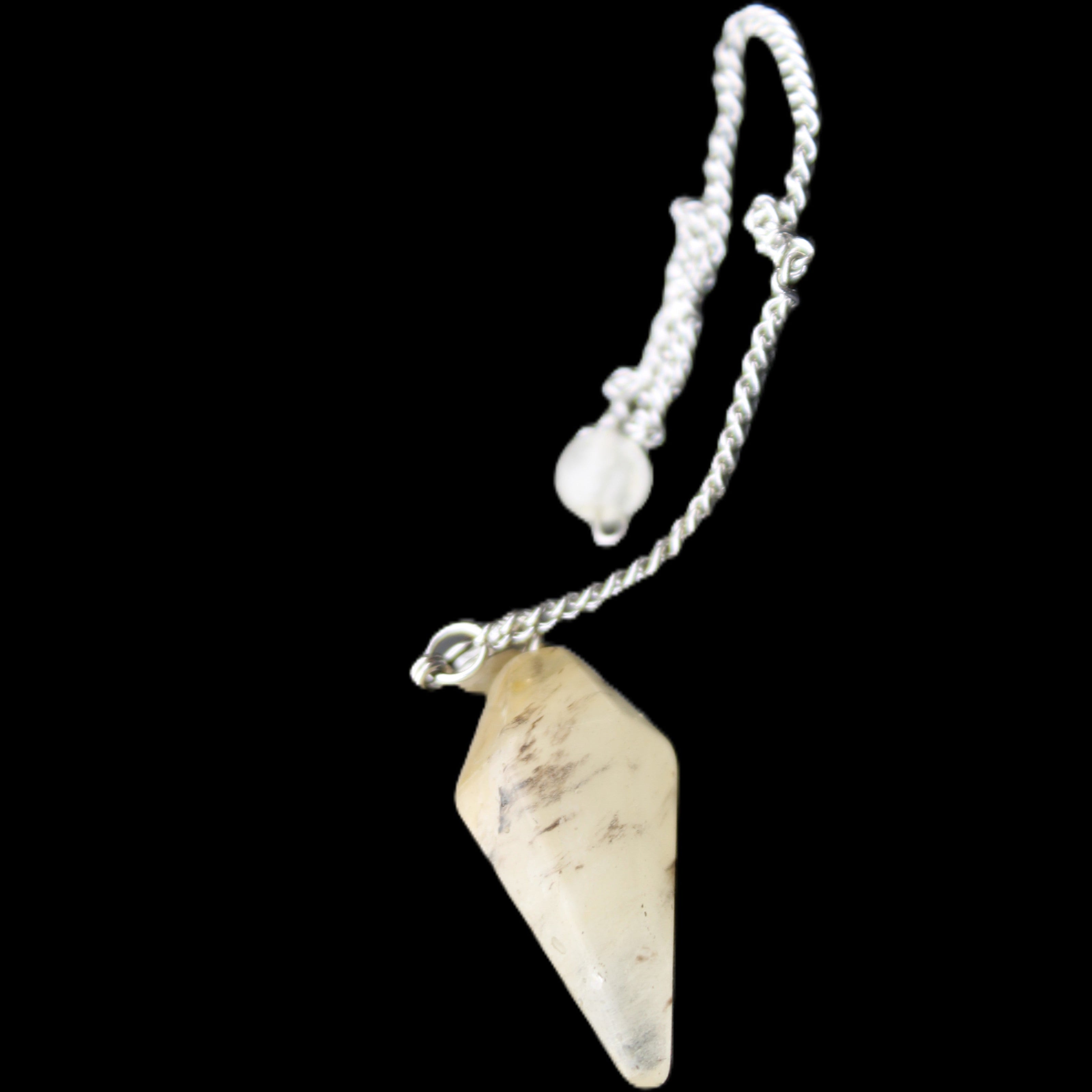 Rutile Quartz pendulum 32mm 8g in sunlight - Rocks and Things Store