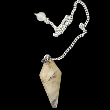Rutile Quartz pendulum 32mm 8g in sunlight - Rocks and Things Store