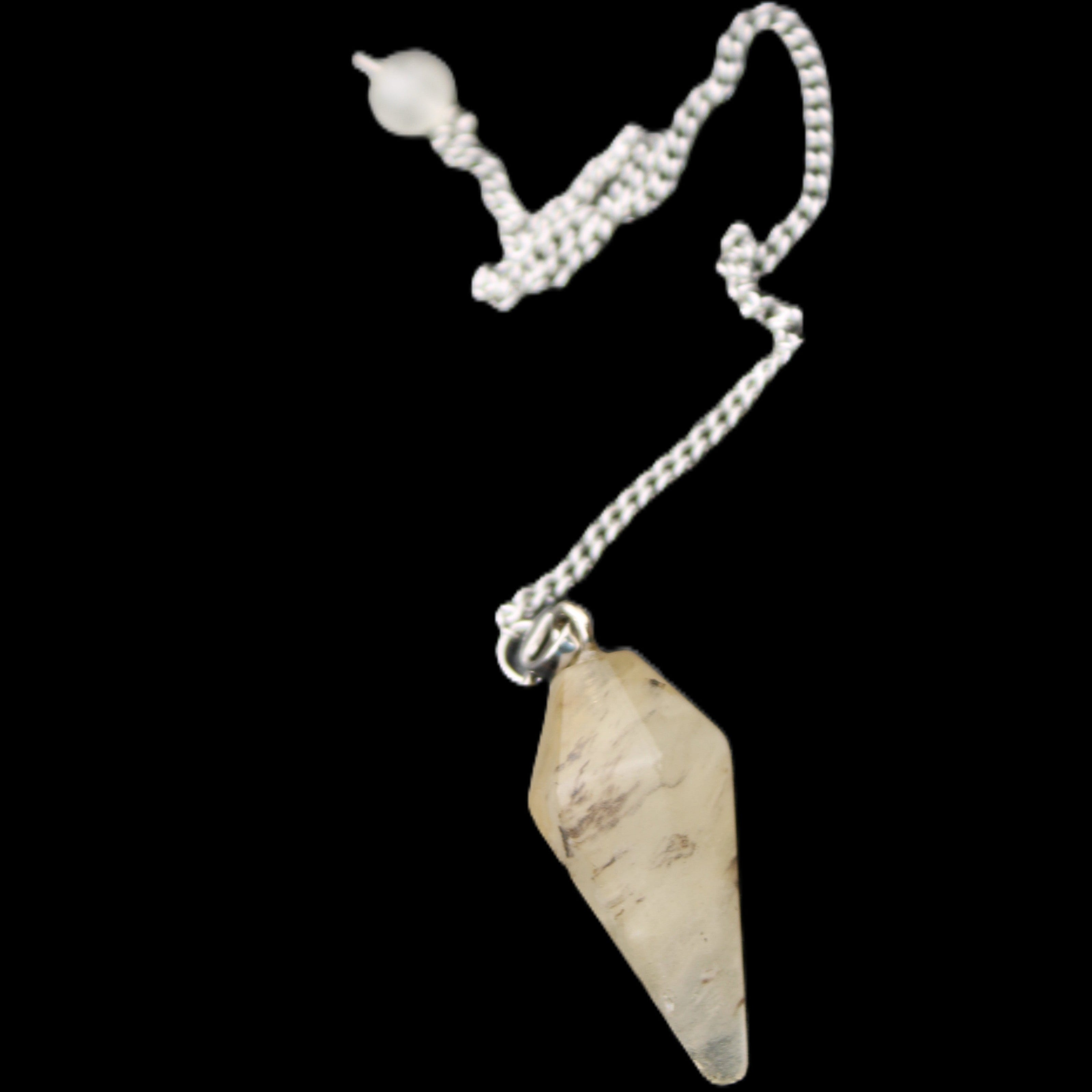 Rutile Quartz pendulum 32mm 8g in sunlight - Rocks and Things Store