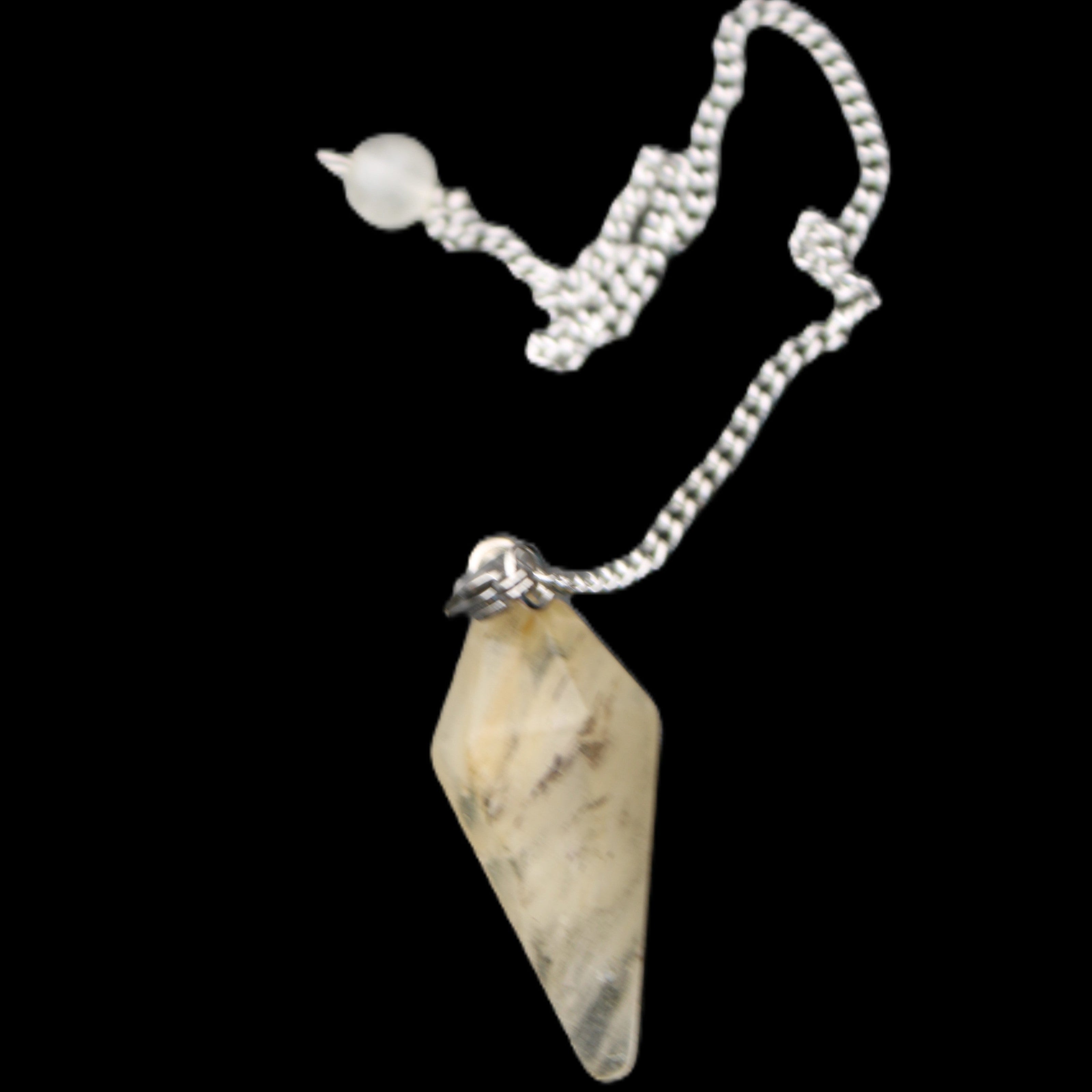 Rutile Quartz pendulum 32mm 8g in sunlight - Rocks and Things Store