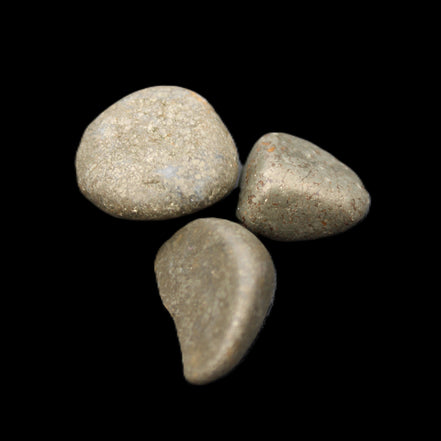 Pyrite 3 small tumbled stones 20-25g in sunlight - Rocks and Things Store