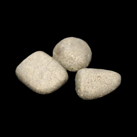 Pyrite 3 small tumbled stones 20-25g in sunlight - Rocks and Things Store