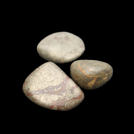 Pyrite 3 small tumbled stones 20-25g in sunlight - Rocks and Things Store