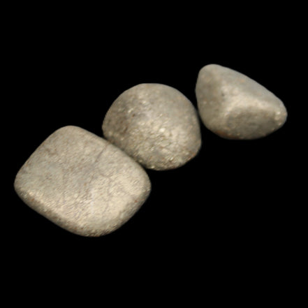 Pyrite 3 small tumbled stones 20-25g in sunlight - Rocks and Things Store