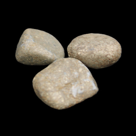 Pyrite 3 small tumbled stones 20-25g in sunlight - Rocks and Things Store