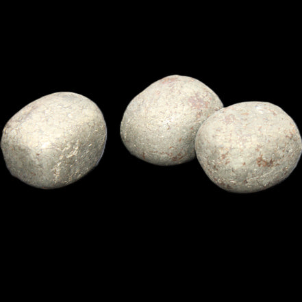 Pyrite 3 small tumbled stones 20mm 60g in sunlight - Rocks and Things Store