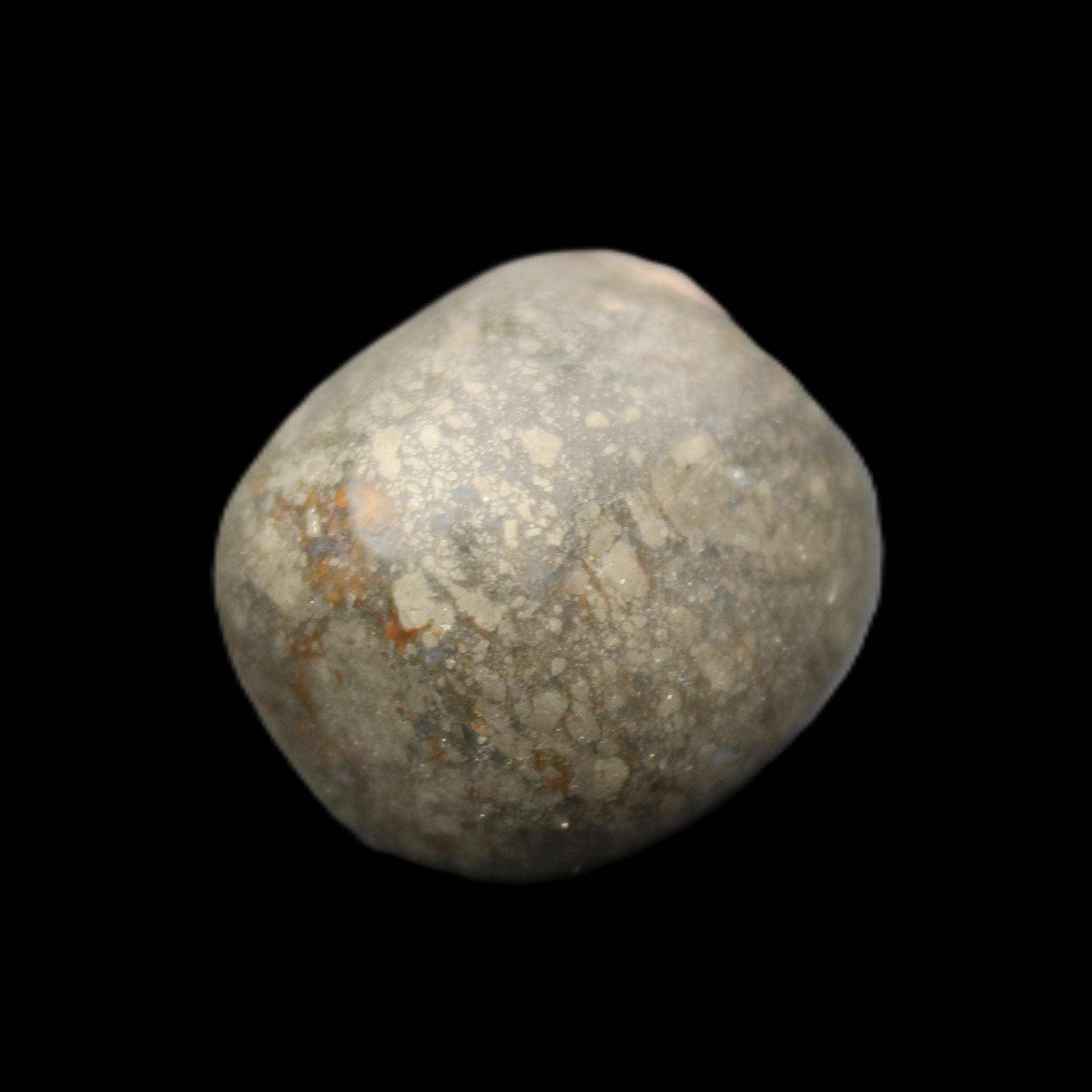 Pyrite small tumbled stone 18mm 16-18g in sunlight - Rocks and Things Store