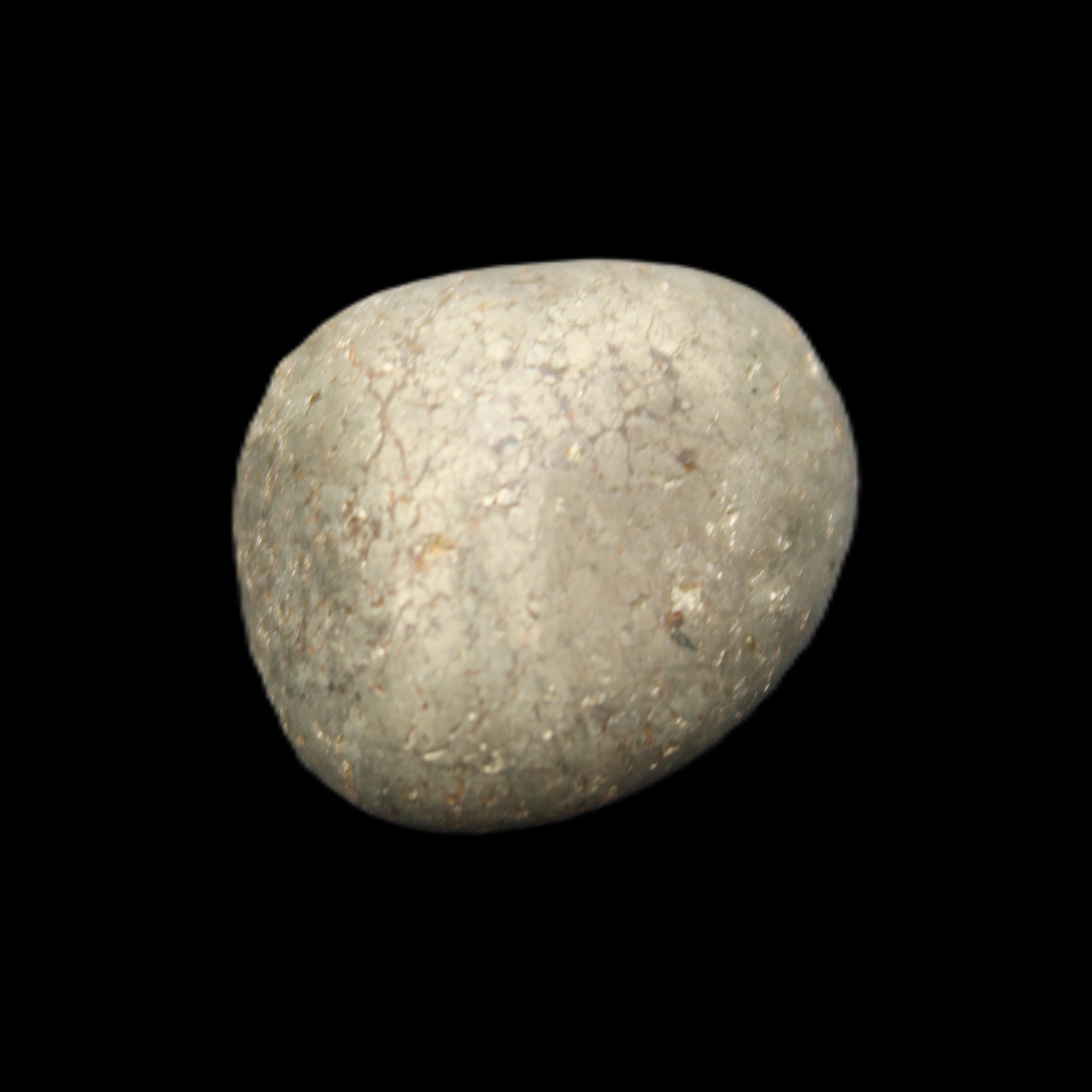 Pyrite small tumbled stone 18mm 16-18g in sunlight - Rocks and Things Store