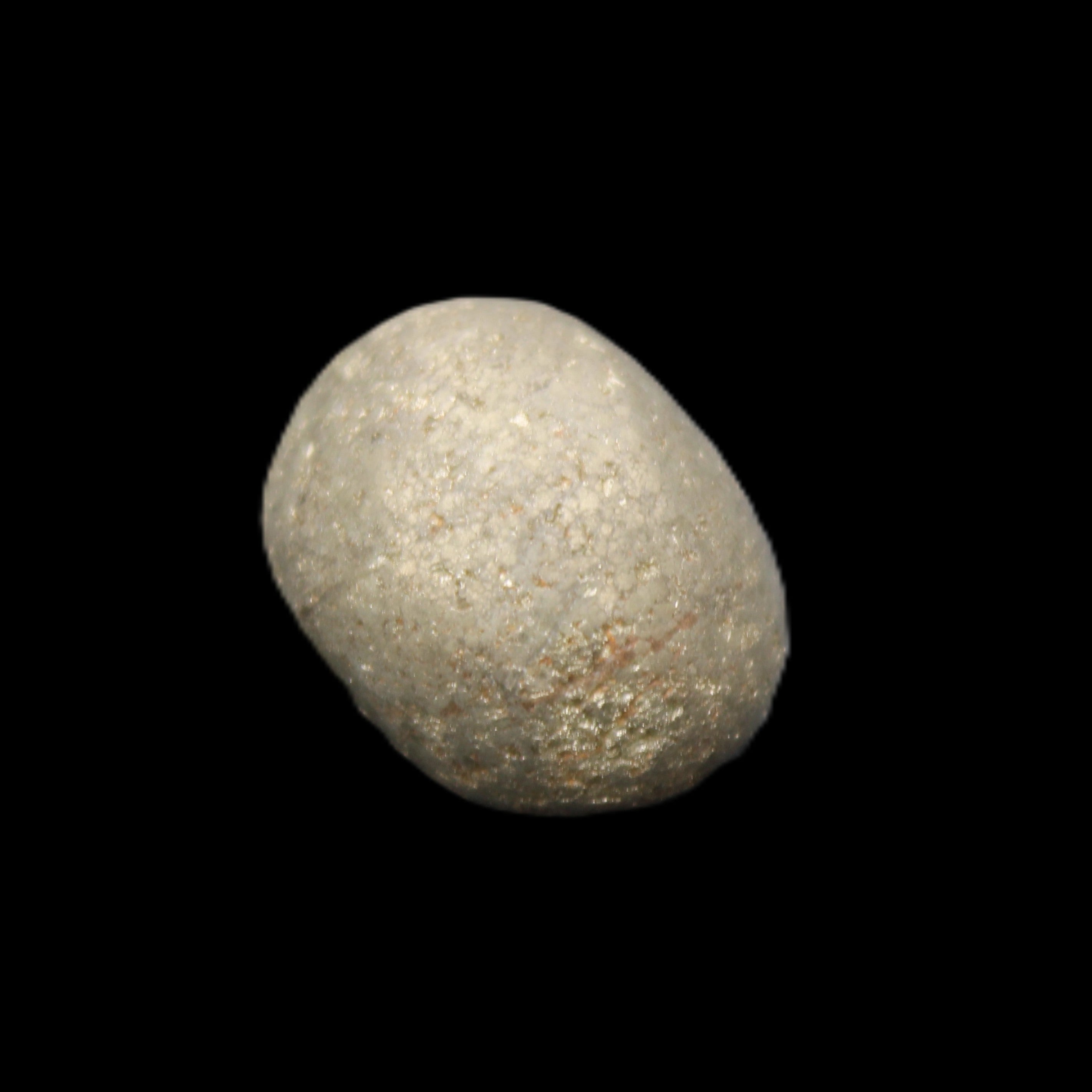 Pyrite small tumbled stone 17mm 10-13g in sunlight - Rocks and Things Store