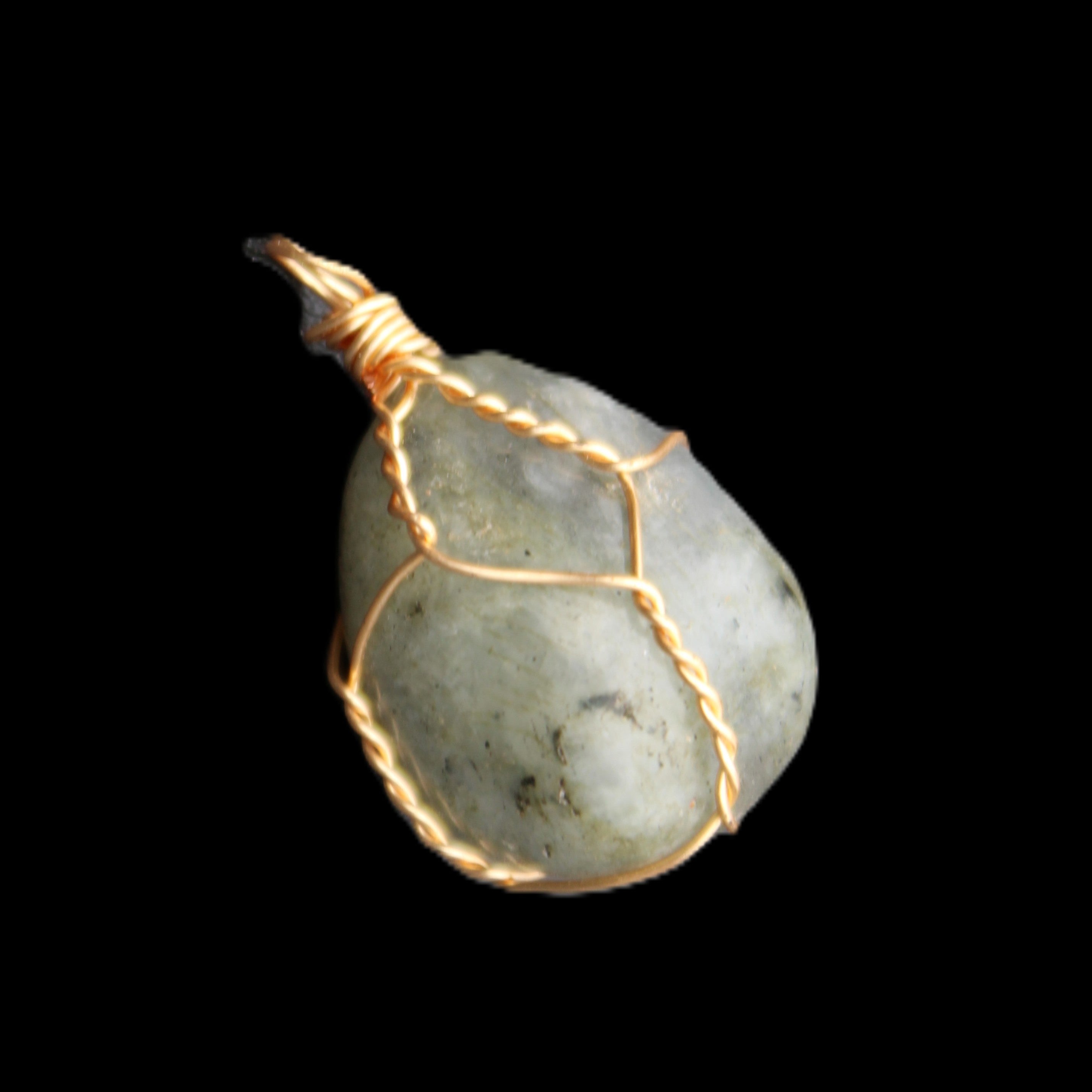 Labradorite wire wrapped pendant 18*15*23mm 10g in sunlight - Rocks and Things Store