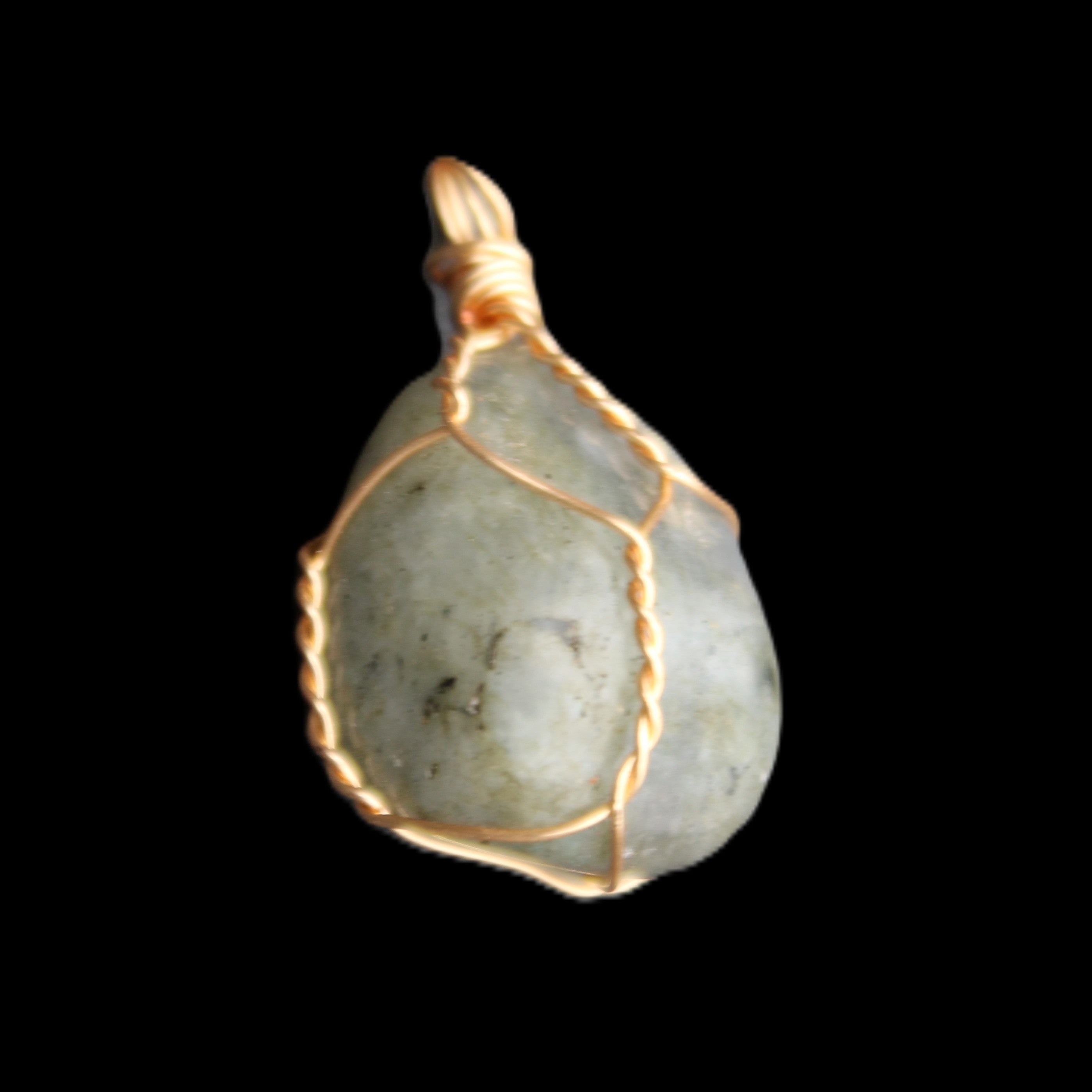 Labradorite wire wrapped pendant 18*15*23mm 10g in sunlight - Rocks and Things Store