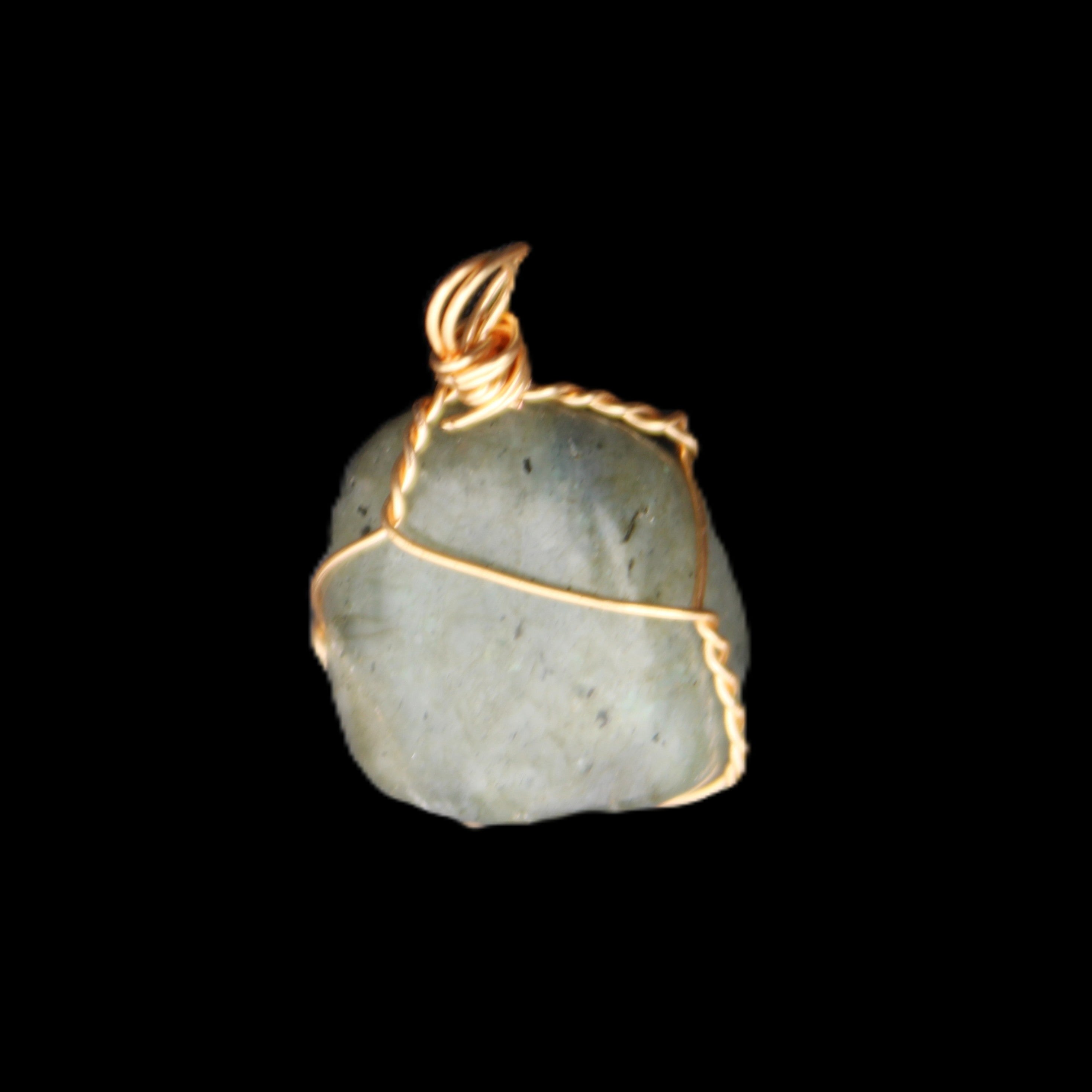 Labradorite wire wrapped pendant 18*15*23mm 10g in sunlight - Rocks and Things Store