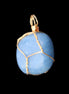 Blue Aventurine wire wrapped pendant 20*10mm 8.8g in sunlight - Rocks and Things Store