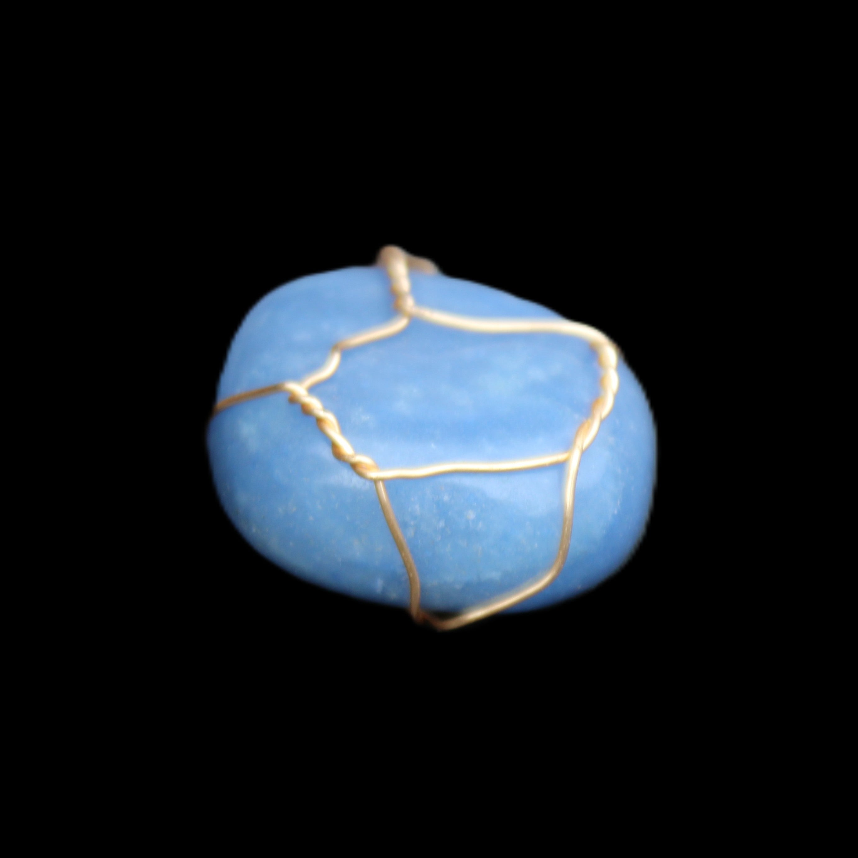 Blue Aventurine wire wrapped pendant 20*10mm 8.8g in sunlight - Rocks and Things Store