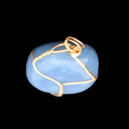 Blue Aventurine wire wrapped pendant 20*10mm 8.8g in sunlight - Rocks and Things Store