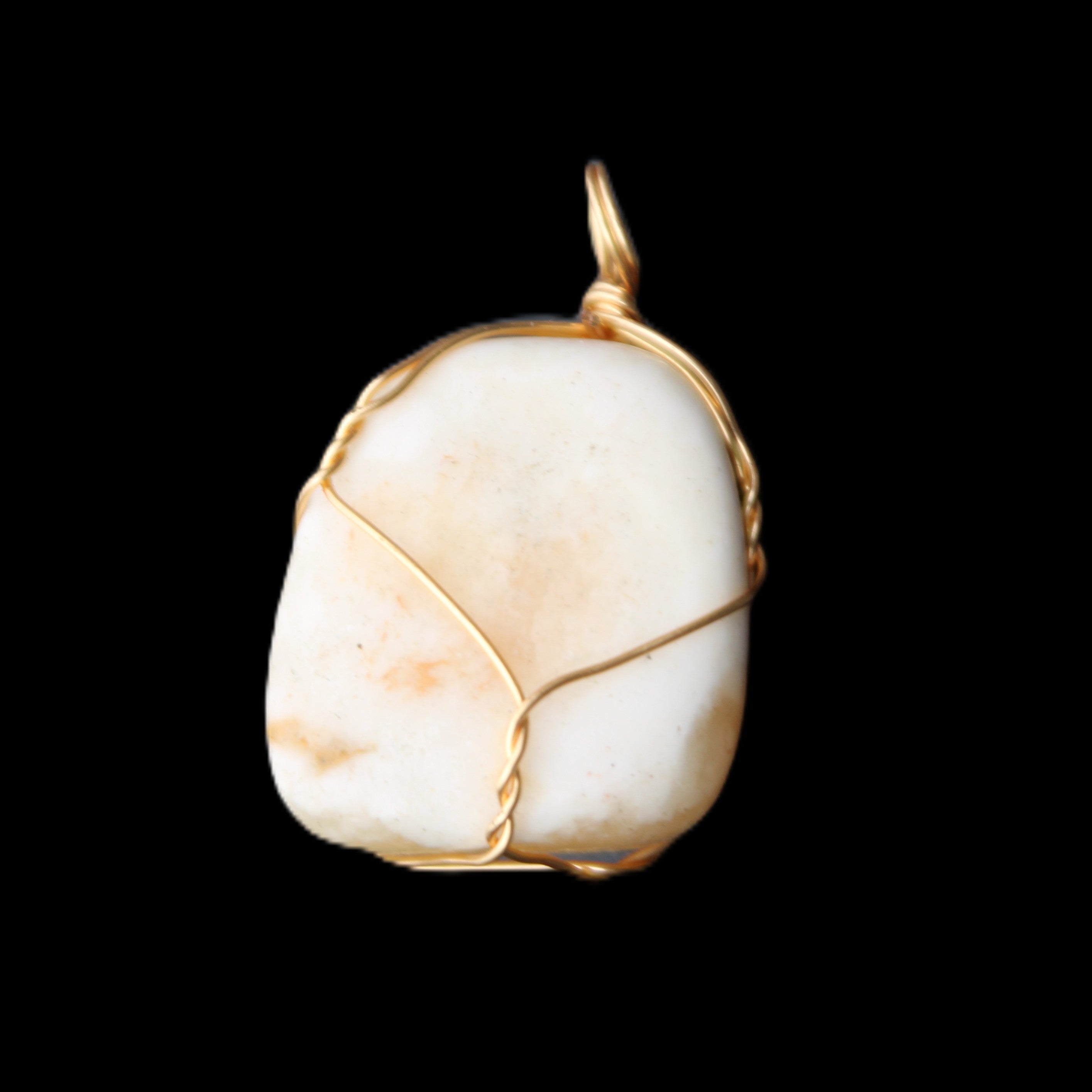 Yellow Calcite wire wrapped pendant 19*14*22mm 10g in sunlight - Rocks and Things Store