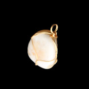 Yellow Calcite wire wrapped pendant 19*14*22mm 10g in sunlight - Rocks and Things Store