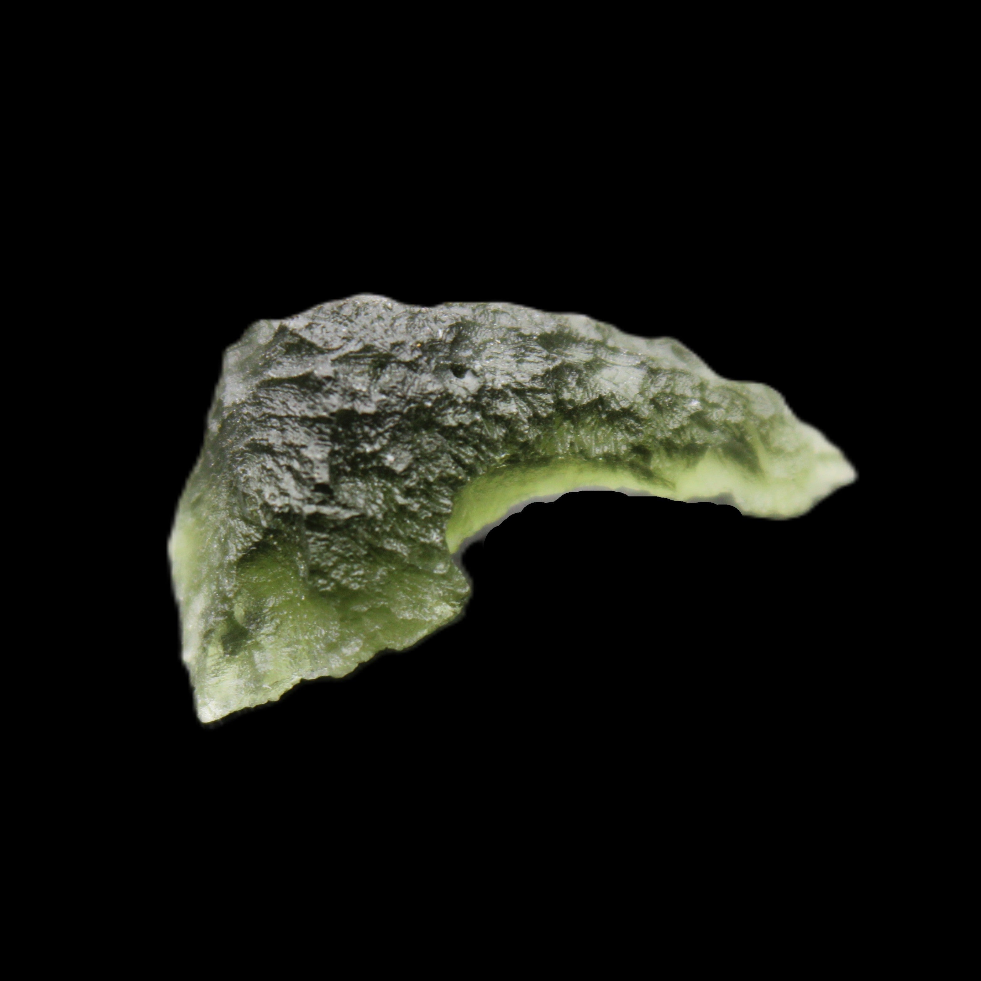 Moldavite (genuine with Certificate) 21*13*9mm 13ct 2.6g in sunlight - Rocks and Things Store